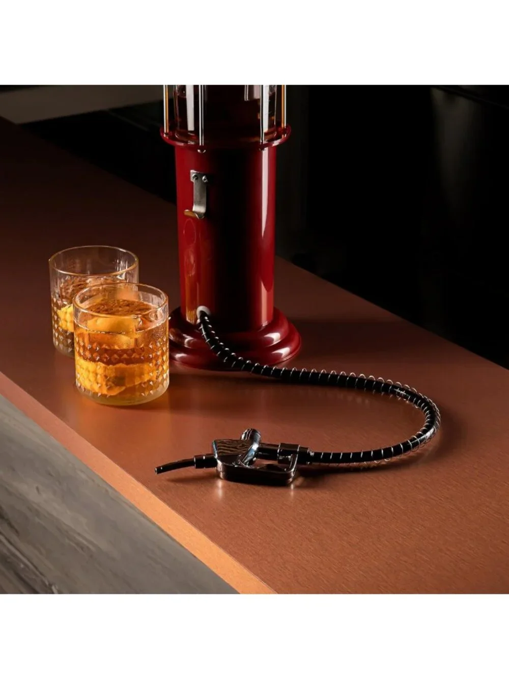 Vintage Style Pump Liquor Dispenser | 30 oz Home Bar Decanter for Cocktails
